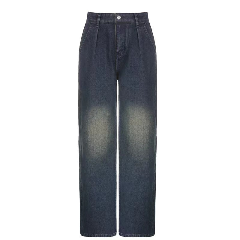 High-waist, wide-leg retro jeans