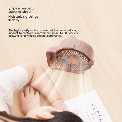 Desktop Spray Humidifier Mini Fan Household Portable Fan