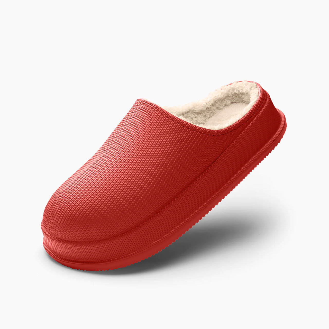 Warm, waterproof, non-slip EVA slippers.