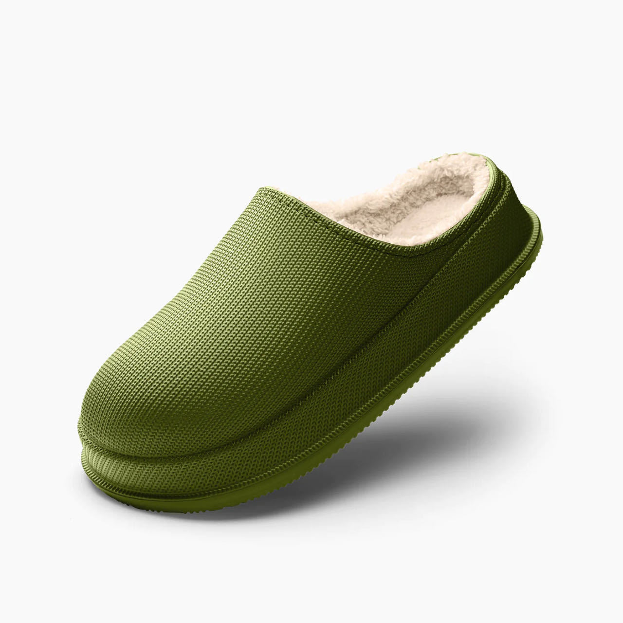 Warm, waterproof, non-slip EVA slippers.