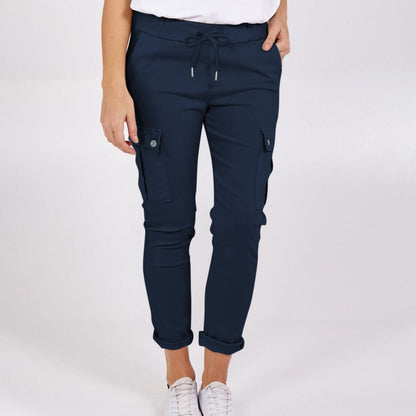 Casual Cargo Pants With Pockets Waist Pencil Trousers