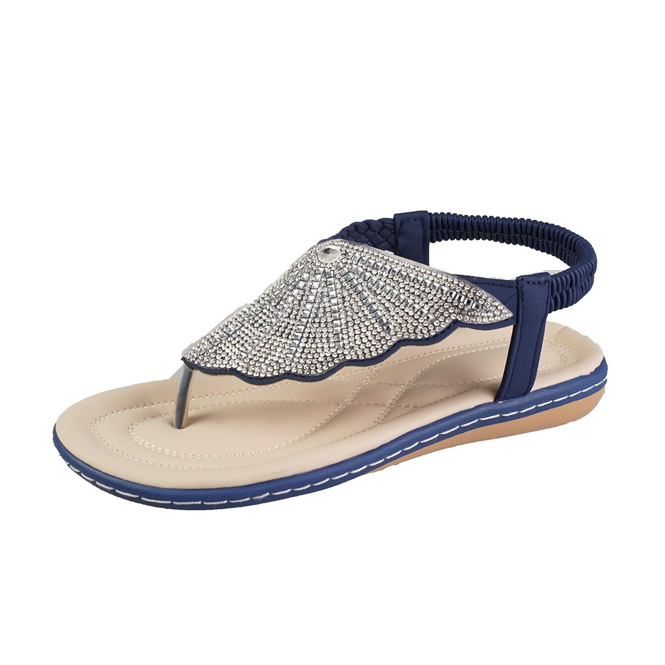 New Rhinestone Shell Flip-Flops Slippers