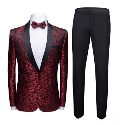 BQ suits men wedding Dress Suit Set