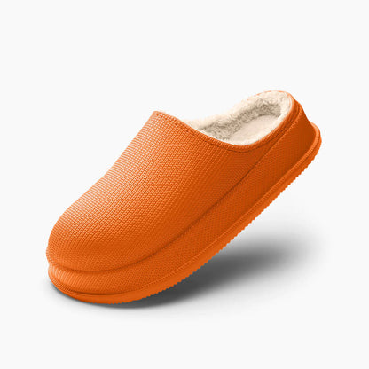 Warm, waterproof, non-slip EVA slippers.