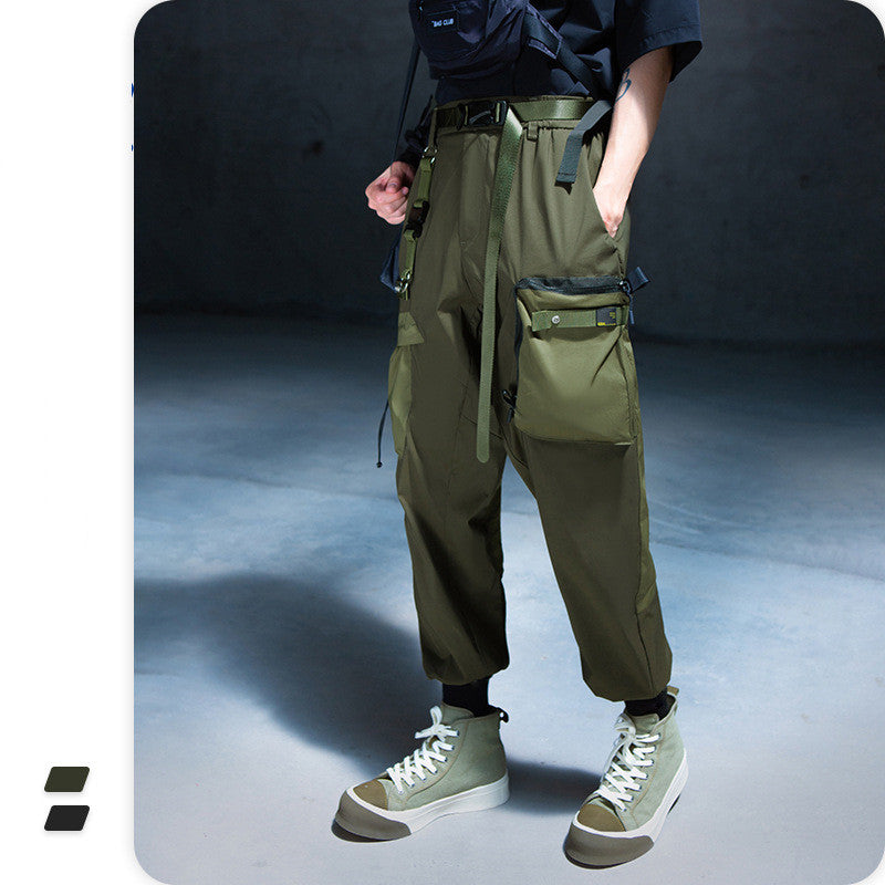 Splicing tooling casual pants men