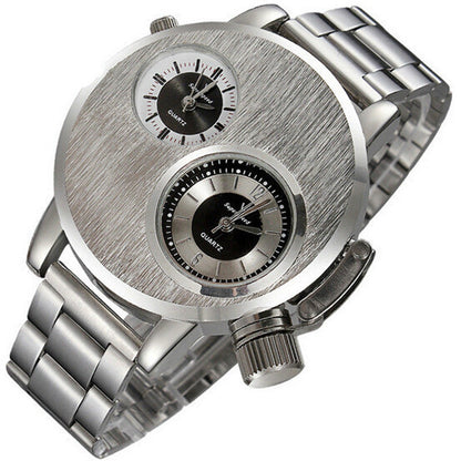 Large Plate Double-movement Watch Men