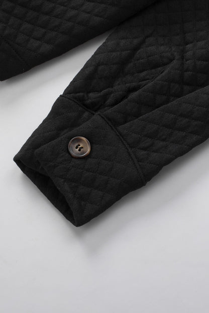 Quilted shacket with retro vibes