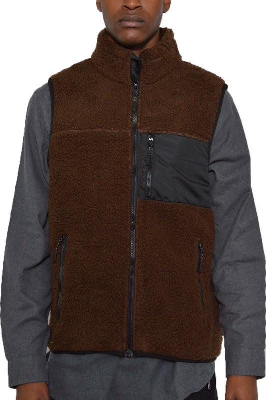 Padded Sherpa Fleece Vest