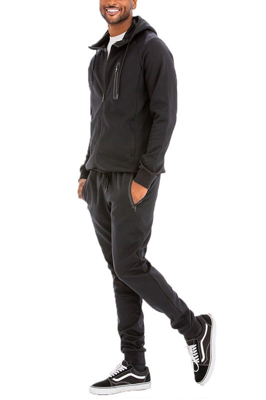 Mens Full Zip Sweat Pant Sweat Set