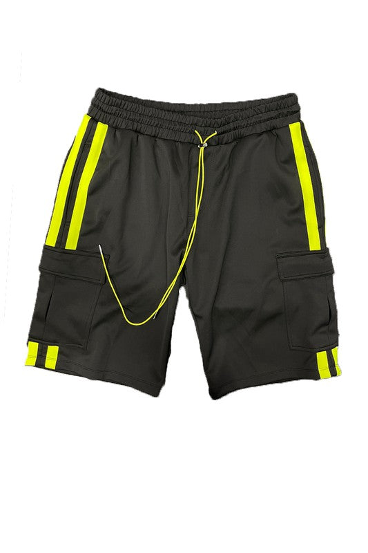 Two Stripe Cargo Pouch Shorts