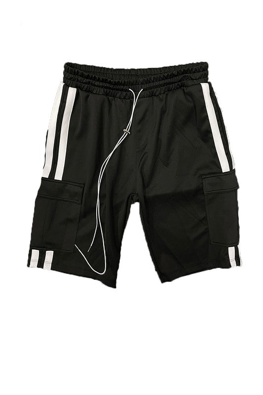 Two Stripe Cargo Pouch Shorts