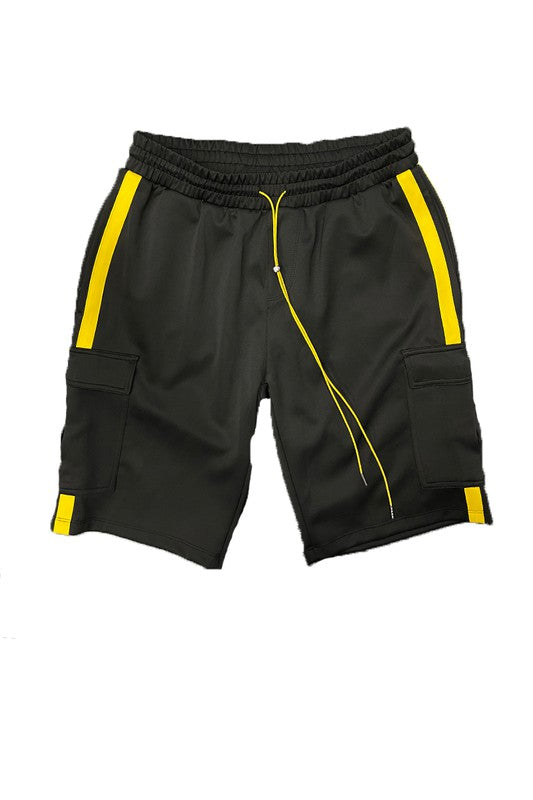 Two Stripe Cargo Pouch Shorts