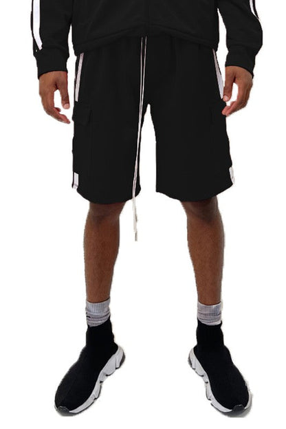 Two Stripe Cargo Pouch Shorts