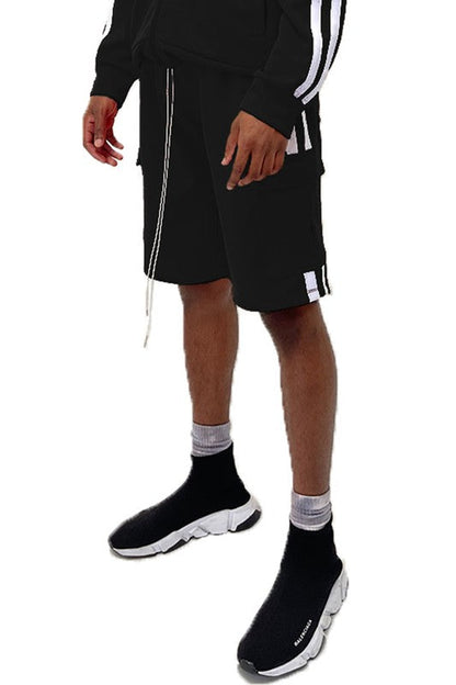 Two Stripe Cargo Pouch Shorts