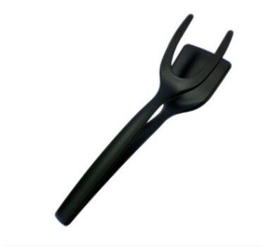 2-in-1 egg spatula and tong clamp.