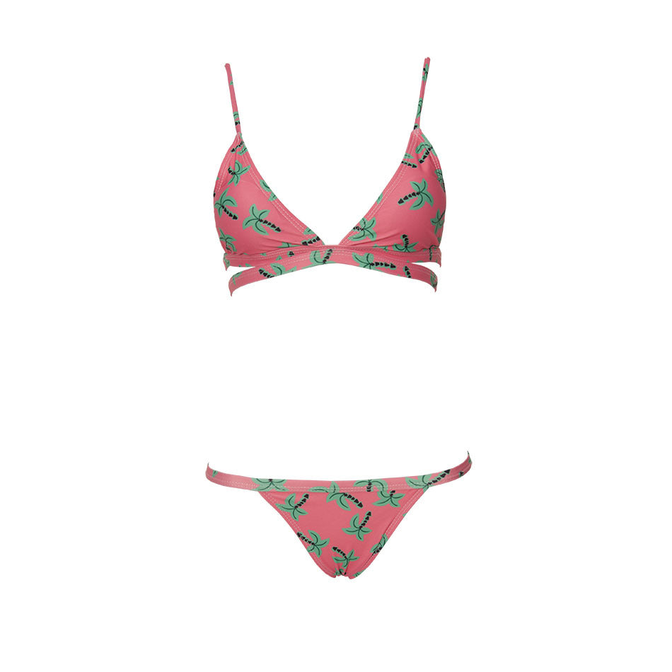 Palm print bikini set trade