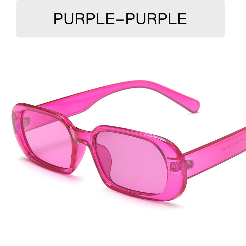 Retro Small Frame Sunglasses Female Candy Color Colorful Fashion Sunglasses