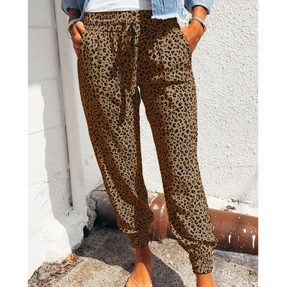 Hot Style Loose Print Casual Trousers