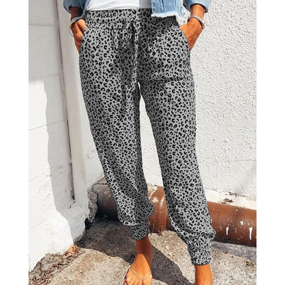 Hot Style Loose Print Casual Trousers