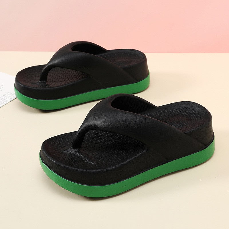 Height-Boosting Non-Slip Flip Flops