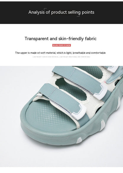 Sturdy platform summer beach sandals.