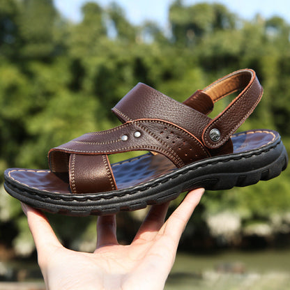 Adjustable back strap beach slides.