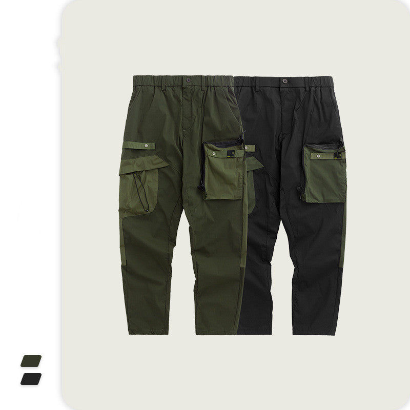 Splicing tooling casual pants men