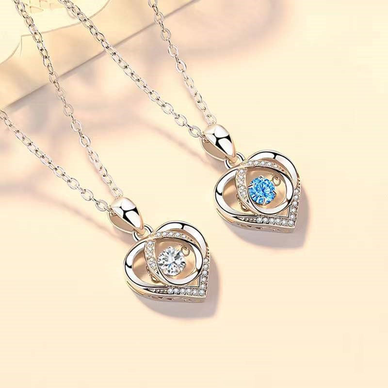 Beating Luxury Love Rhinestones Necklace Jewelry