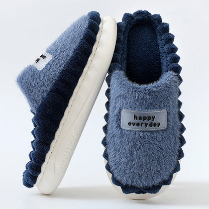 Colorful fleece slippers for warmth