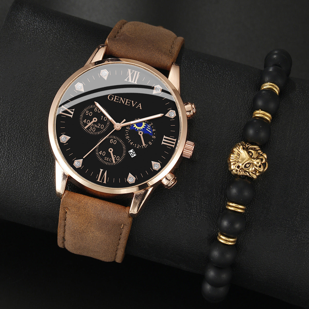 Men's Casual Fashion Quartz Belt Watch Suit