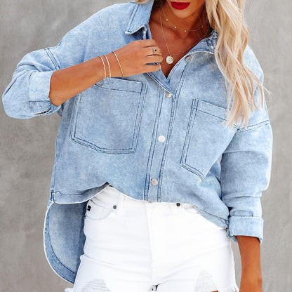 Long Sleeve Denim Coat Loose Shirt