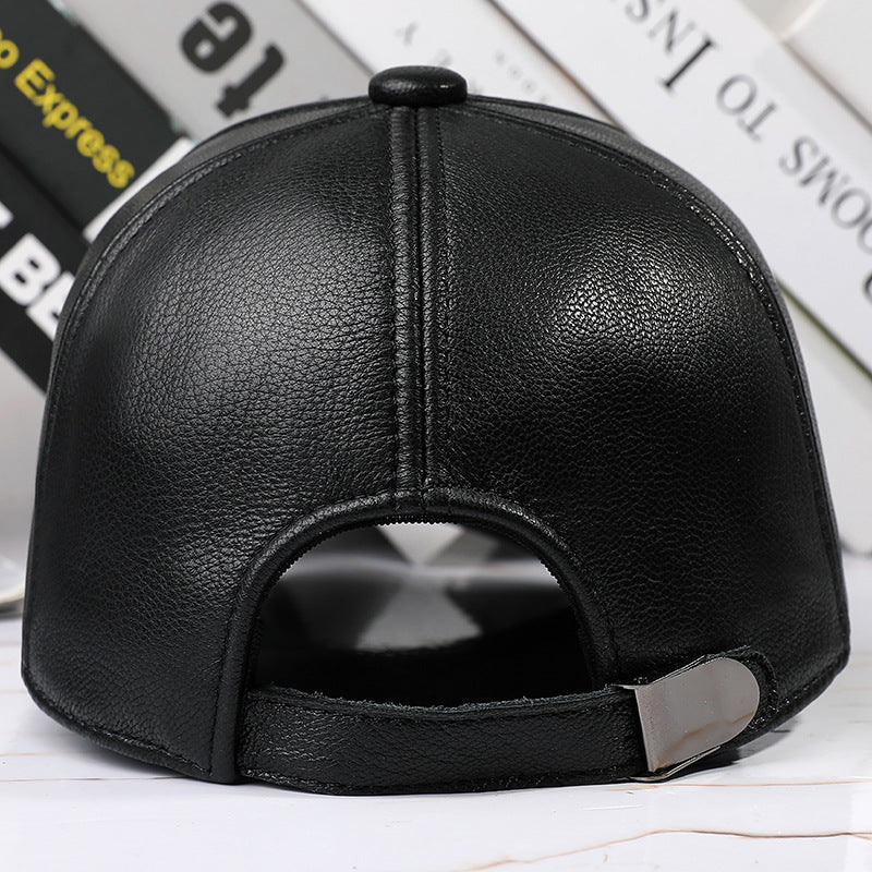 Men's sheepskin sun-proof cap