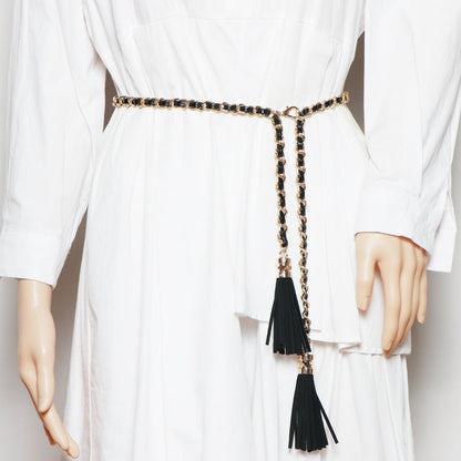 Fringed Waist Rope Tie