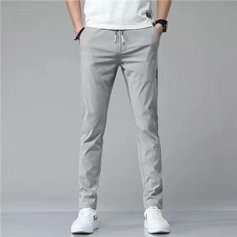 Drawstring Trousers Thin Casual Pants Straight Sweatpants