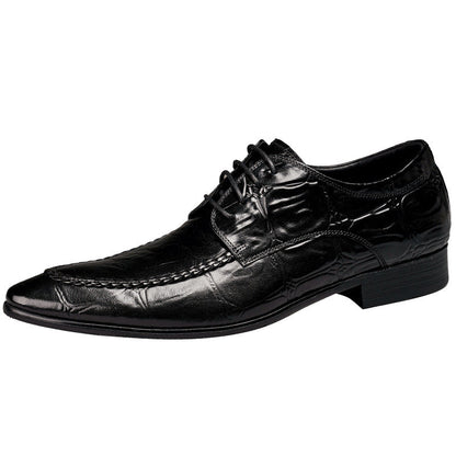 Elegant for both Business and Dinner Casual Alligator Pattern Leather Shoes