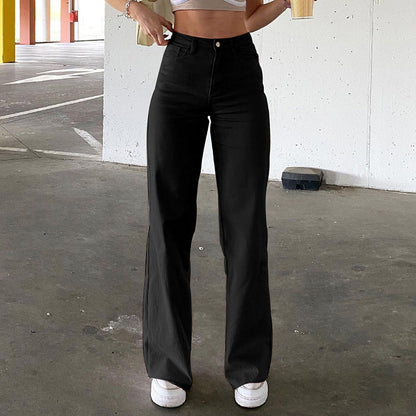 Spice Girl Style High Waist Slim Jeans