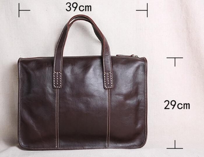 Vintage Leather Briefcase Computer Bag