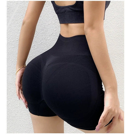 Seamless yoga shorts lift gym