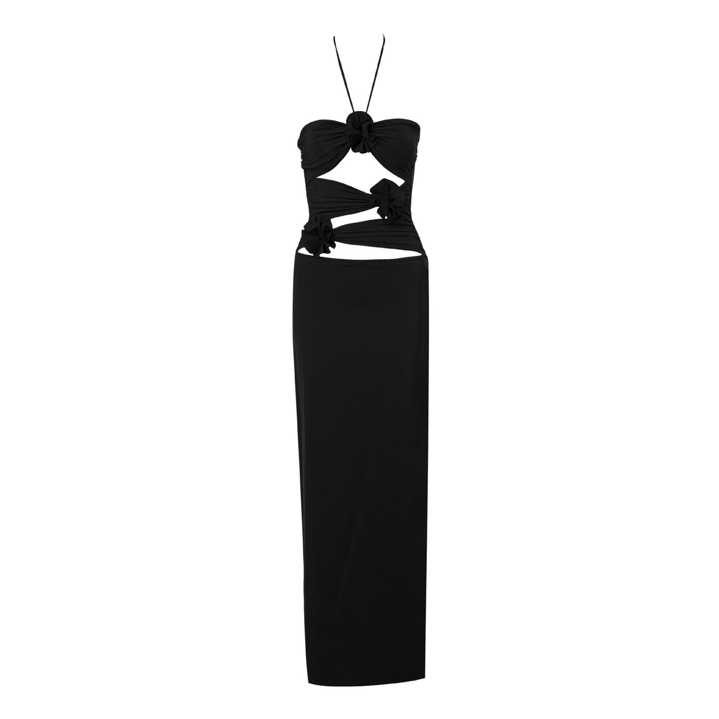 Slim-fit Three-dimensional Waist-tight out Halter Dress