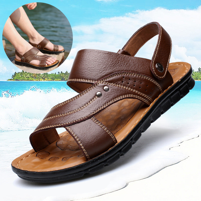 Adjustable back strap beach slides.