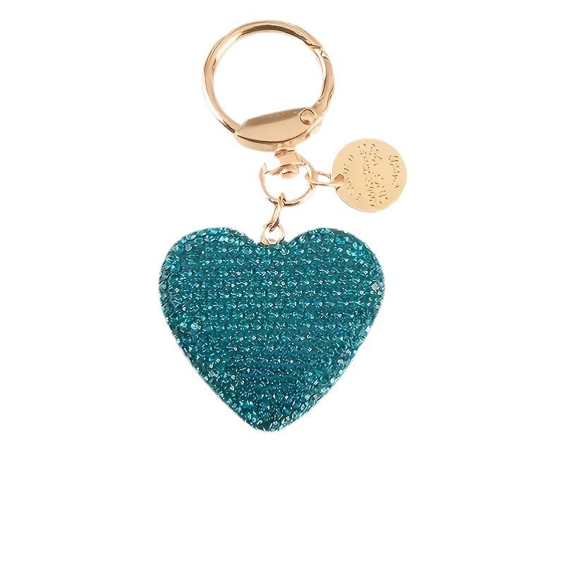 Creative Fashion Rhinestone Heart Keychain Pendant