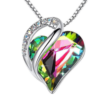 Sliver Heart Shaped Geometric Necklace Jewelry