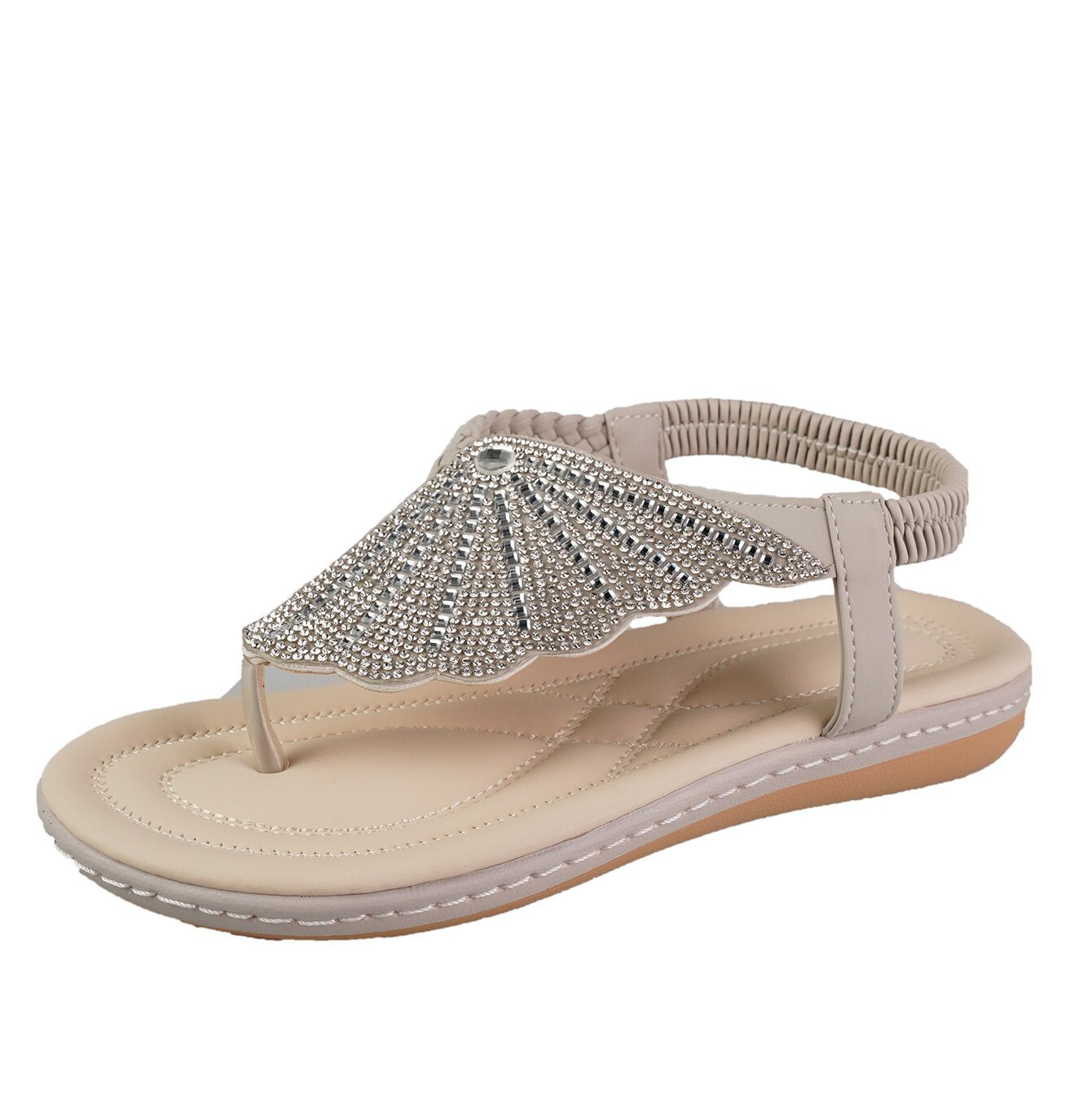 New Rhinestone Shell Flip-Flops Slippers