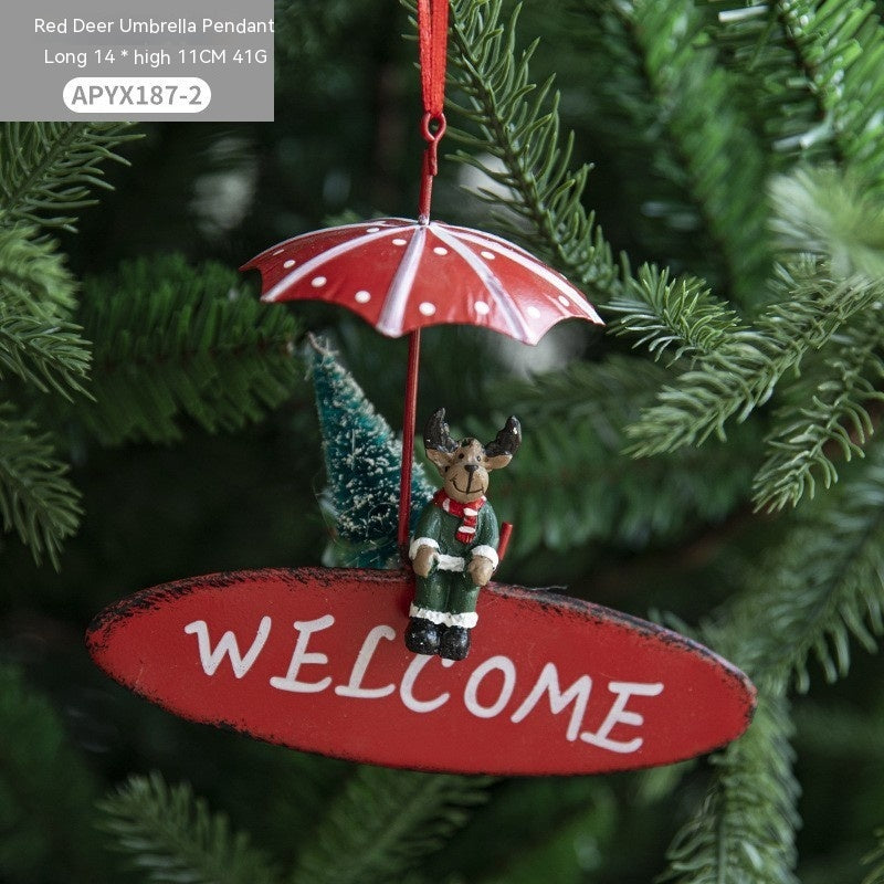 Scandi Hot Air Balloon Christmas Charm