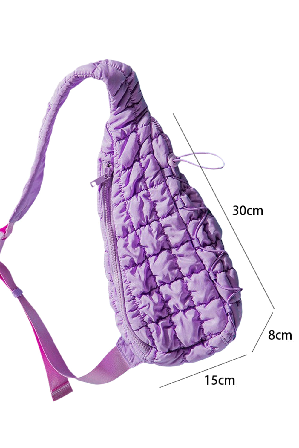 Marshmallow Quilted Drawstring Sling Bag