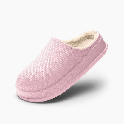 Warm, waterproof, non-slip EVA slippers.