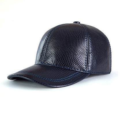 Stylish unisex leather baseball cap