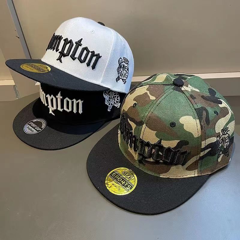 Summer hip-hop wide brim baseball hat with camouflage pattern