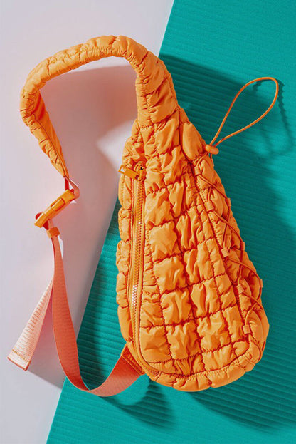 Marshmallow Quilted Drawstring Sling Bag