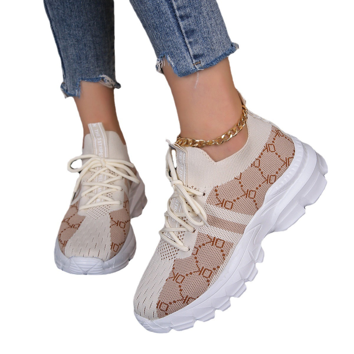 Breathable Canvas Sneakers Mesh Lace Up Flat Shoes